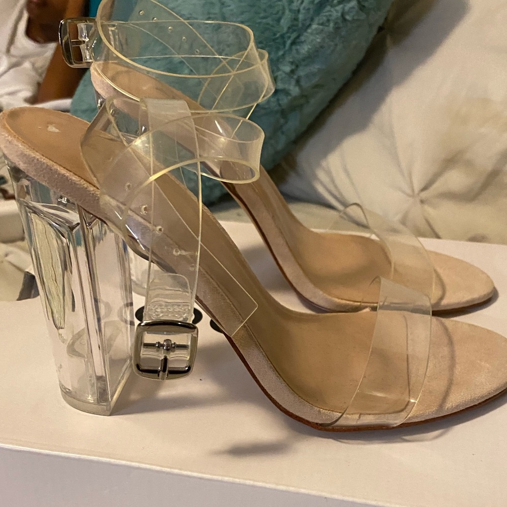 Sexy Clear block heel